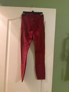 lululemon athletica Deep Red High-Rise Workout Leggings